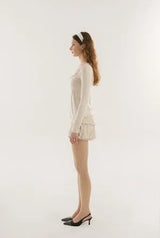 Jam shirring top - beige