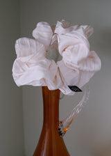 Stripe Scrunchie_Beige&White