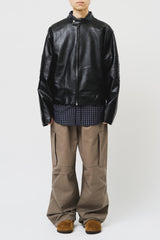 Incision Leather Jacket