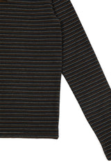 ストライプウールTシャツ [Black]