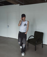 Pio Damaged Washed Denim Pants