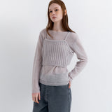 Bustier Knit Set Gray