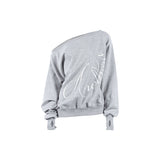 OFF-SHOULDER SWEATSHIRT_Melange Gray