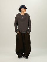 AND Pin-tuck Balloon Pants