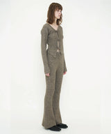 COLOR KNIT FLARE PANTS