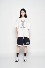 25SS STRIPE RABBIT SHORT SLEEVE T-SHIRT CREAM
