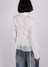 MESH SHIRRING TOP