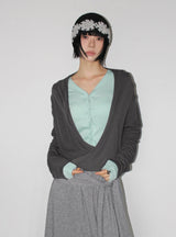 TWIST BUTTON CARDIGAN