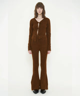 COLOR KNIT FLARE PANTS