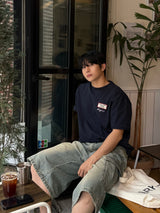 Fairy half cargo denim pants
