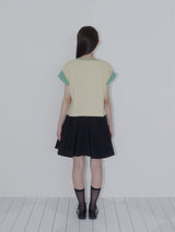 BUTTON DOUBLE SLEEVE T (YELLOW)