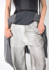 Black Spray Coated Jeans
