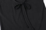 Ribbon hole top - black