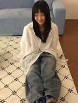 オーバーユニセックスデニムパンツ(1color)