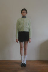 Nutty cable cardigan_mint