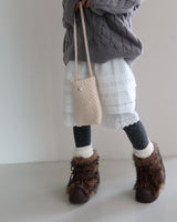 Egg knit mini shoulder bag
