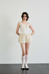 CUDDLY BALLOON SKIRT PANTS / BEIGE