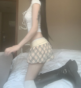 Chechena ベージュチェックスカート