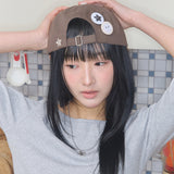 logo two tone cap brown & oatmeal