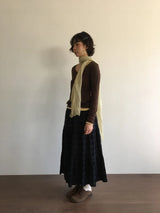 Joupe check long skirt (2color)