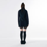 Wool button mini dress 001