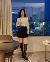Knitte オフショルダーTシャツ