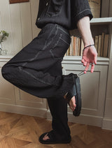 Maro stitch pleated pants