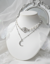 Art Nouveau Moon - necklace