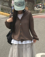 [MADE] Fallon String See-Through Hooded Cardigan