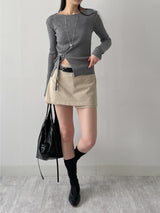 Ray Buckle Wrap Knit