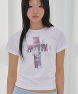 CROSS KIRA TEE (WHITE) F26QB054