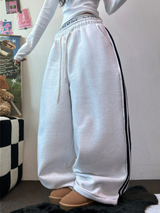 TRACK WIDE TAPING BALLOON LONG PANTS 💙🖤🤍3COLOR