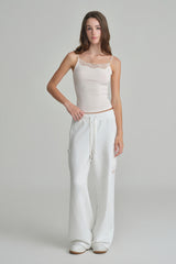 Swan lace sleeveless, Baby Pink