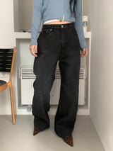 STRIPE BLACK JEANS