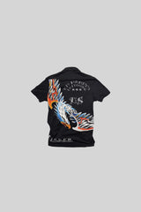 GRRRL BANDAGE GATHER POLO SHIRT