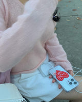 HEART LABEL PHONECASE (RED)