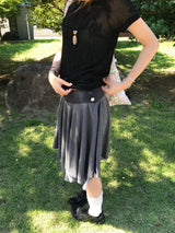 mile button layered skirt