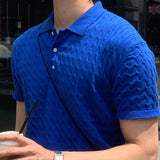 LMN beaker Cable Button Collar Short Sleeve Knitwear (11 colors)