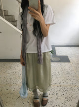 Kinue Butterfly Print Silket Short Sleeve Tee