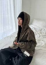 CAMO HOOD ZIP-UP