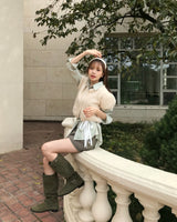 pearl & satin ribbon belt