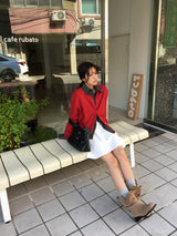 スタッドフォールディングスエードブーツ (2color)