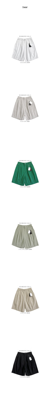 [S/S] バミューダピンタックハーフパンツ (6color)