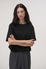 ボクシーラウンドTシャツ (ホワイト)