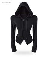 Miu Slim Hood Zip Up (3color)