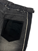 Even zipper flared denim
