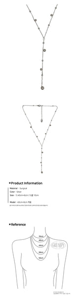 Quiet Drop Y Necklace