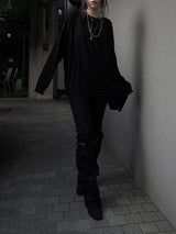 unbalanced loose-fit long sleeves (3color)
