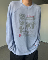 (Unisex) HXドローイングワッフルニット (4C)