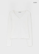 [B-BASIC] Tension Standard V-Neck Long Sleeve T-Shirt (3 SIZE)